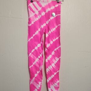 Pink Tie-Dye Leggings